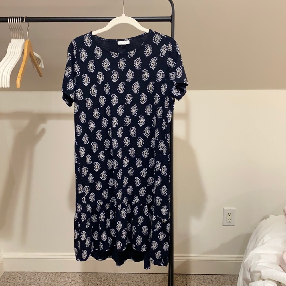 JJill navy tshirt dress, worn once size S